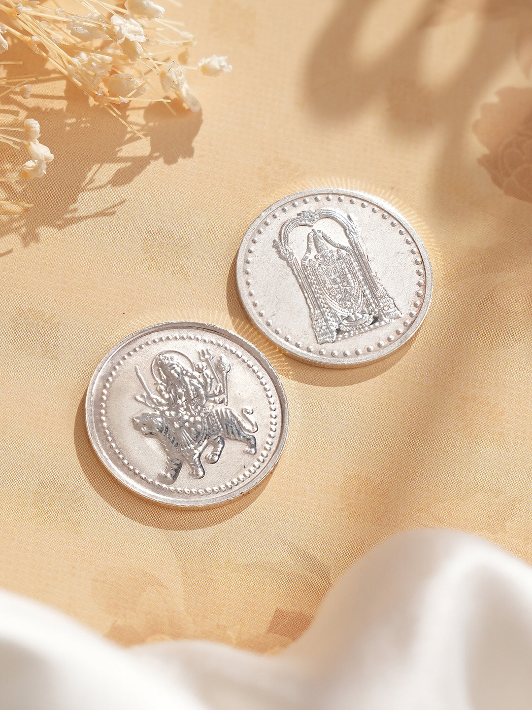 Tirupati Balaji & Maa sherawali each 10 gram 999 Round Silver Coin